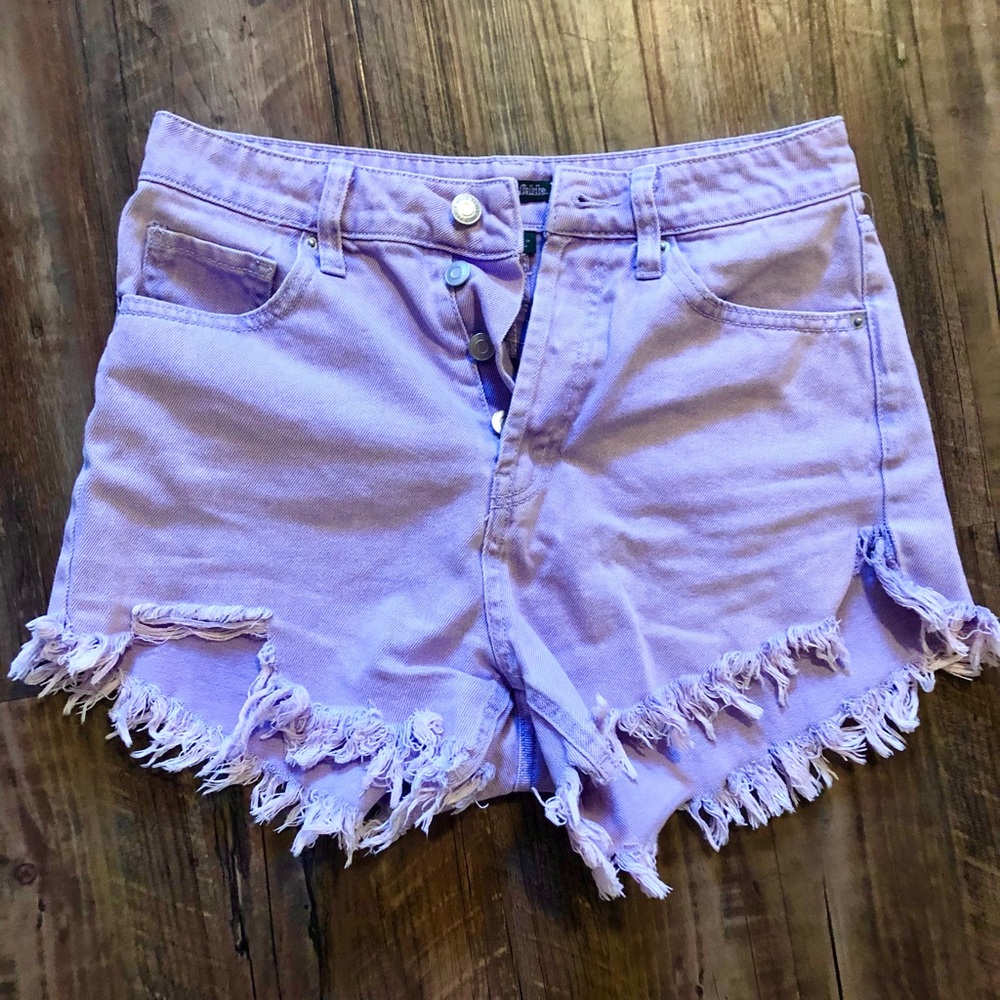 Orchid purple high waisted shorts
